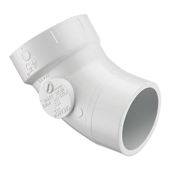 PVC Street Elbow, 45 Degrees, Socket, 6 in Pipe Size