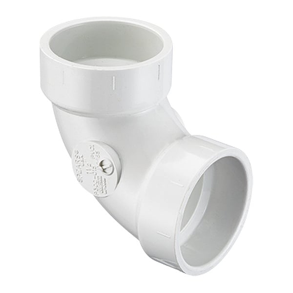 PVC Sanitary Elbow, 90 Degrees, Socket, 6 in Pipe Size