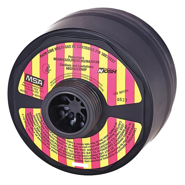 PAPR Cartridge, Black, Threaded, MSA(R) Millennium and Ultra Elite Respirators