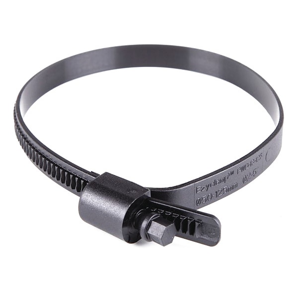 Worm Gear Hose Clamp, Plastic, Hex, PK10