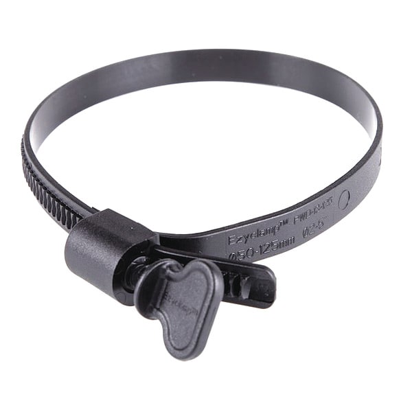 Worm Gear Hose Clamp, Plastic, Hex, PK10