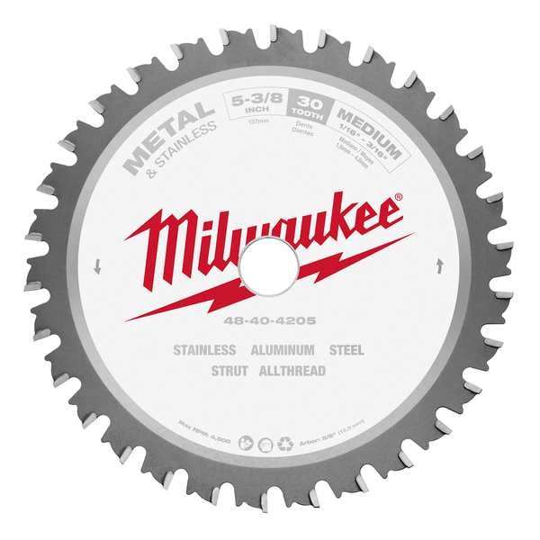 5-3/8 in. 30 Tooth Metal and Stainless Cutting Circular Saw Blade (5/8 in. Arbor)