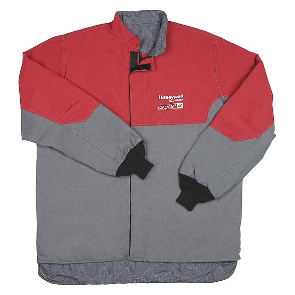 Arc Flash Coat, 40 cal/sq cm ATPV, L, 11 oz UltraSoft/GlenGuard, Zipper Closure