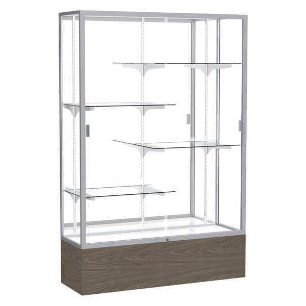 Floor Display Case 48x72x16, Mirror, Satin