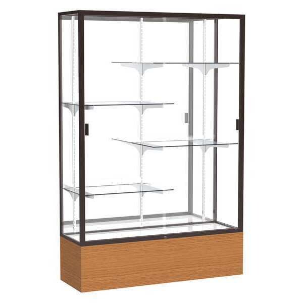 Floor Display Case 48x72x16, Mirror, Dark Bronze