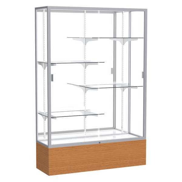 Floor Display Case 48x72x16, Mirror, Satin