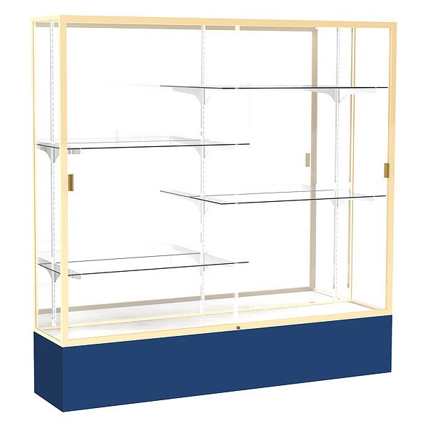 Spirit Floor Display Case 72x72x16, Mirror, Champange