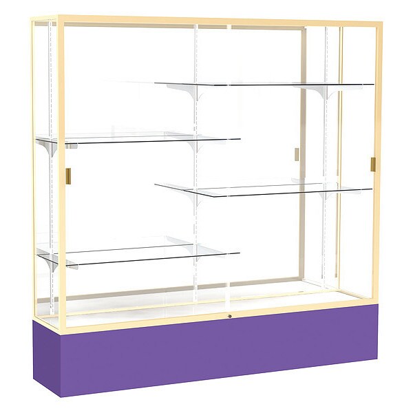 Spirit Floor Display Case 72x72x16, Mirror, Champange