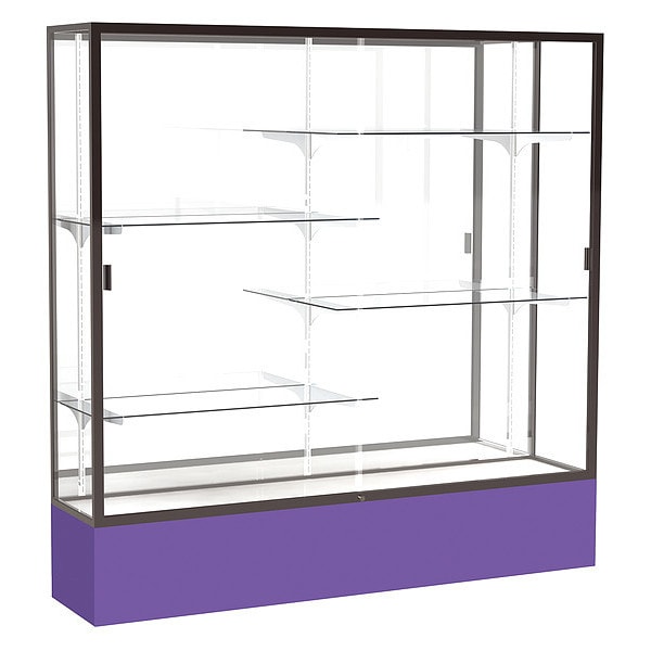 Spirit Floor Display Case 72x72x16, Mirror, Bronze