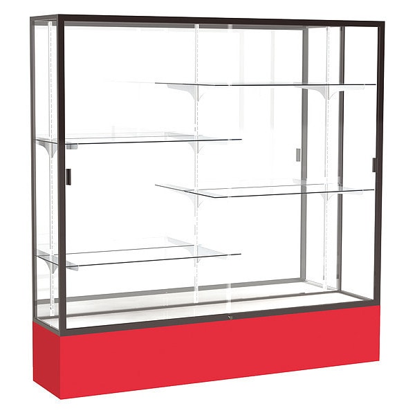 Spirit Floor Display Case 72x72x16, Mirror, Bronze