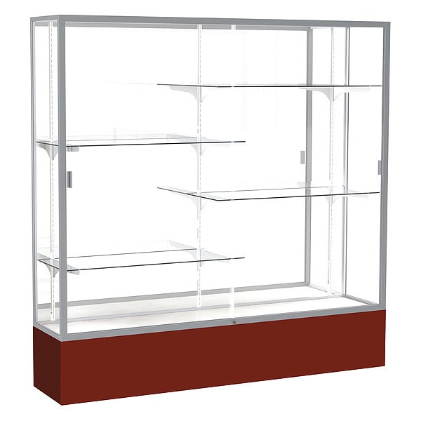 Spirit Floor Display Case 72x72x16, Mirror, Satin
