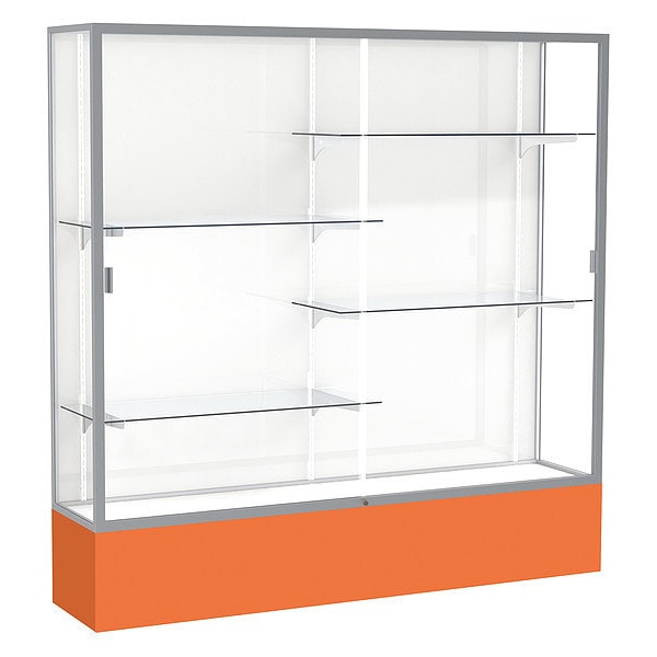 Spirit Floor Display Case 72x72x16, White, Satin
