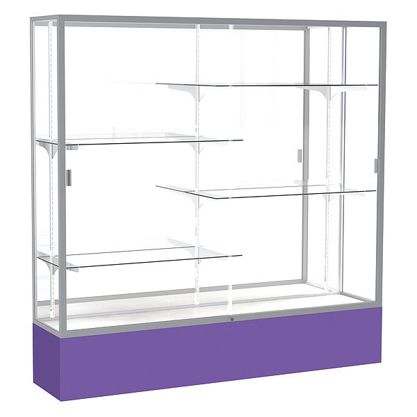 Spirit Floor Display Case 72x72x16, Mirror, Satin