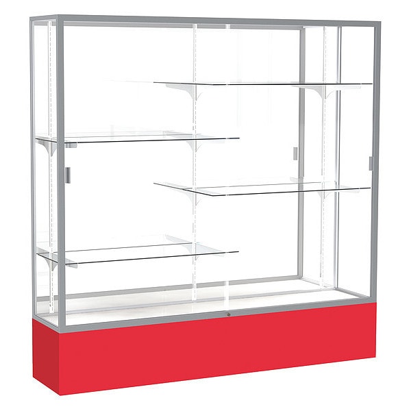 Spirit Floor Display Case 72x72x16, Mirror, Satin