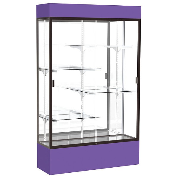 Lighted Floor Display Case 48x80x16, Mirror