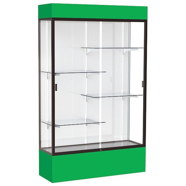 Lighted Floor Display Case 48x80x16, White