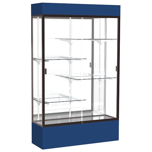 Lighted Floor Display Case 48x80x16, Mirror