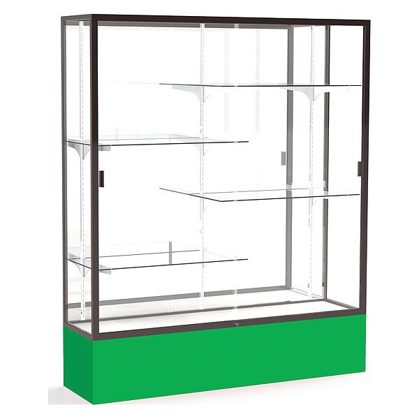 Spirit Floor Display Case 60x72x16, Mirror, Bronze