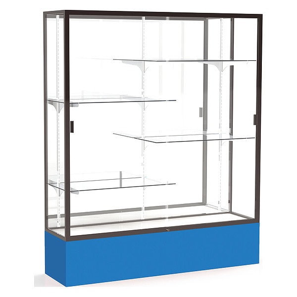 Spirit Floor Display Case 60x72x16, Mirror, Bronze