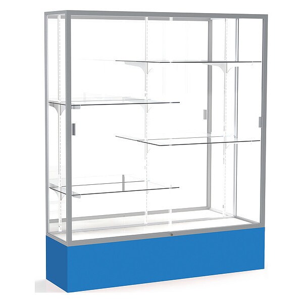 Spirit Floor Display Case 60x72x16, Mirror, Satin