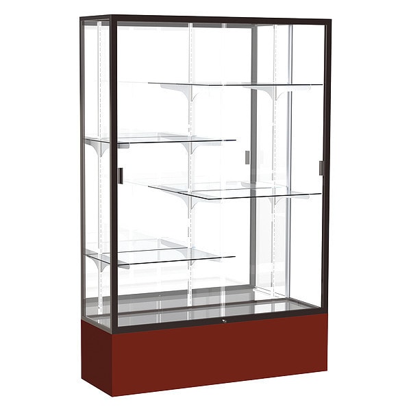 Spirit Floor Display Case 48x72x16, Mirror, Bronze