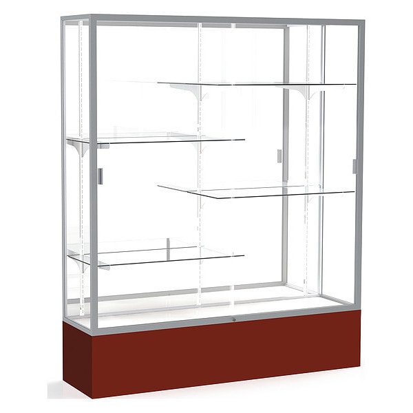 Spirit Floor Display Case 60x72x16, Mirror, Satin