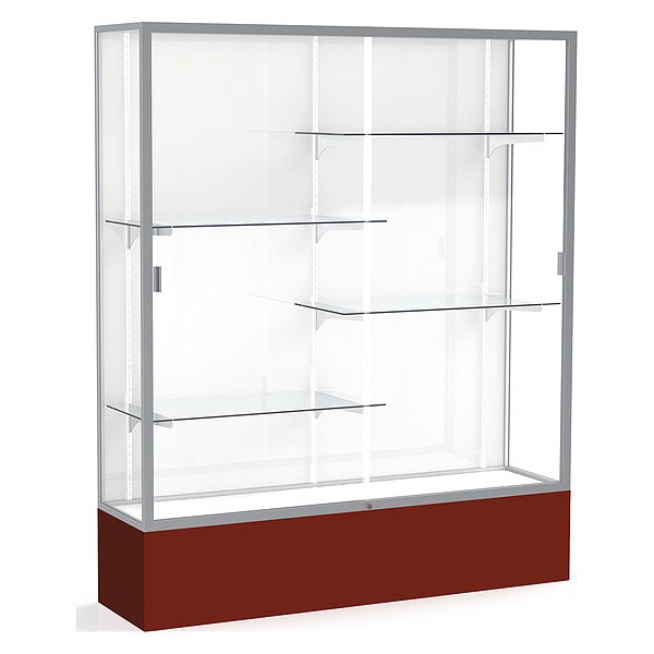 Spirit Floor Display Case 60x72x16, White, Satin