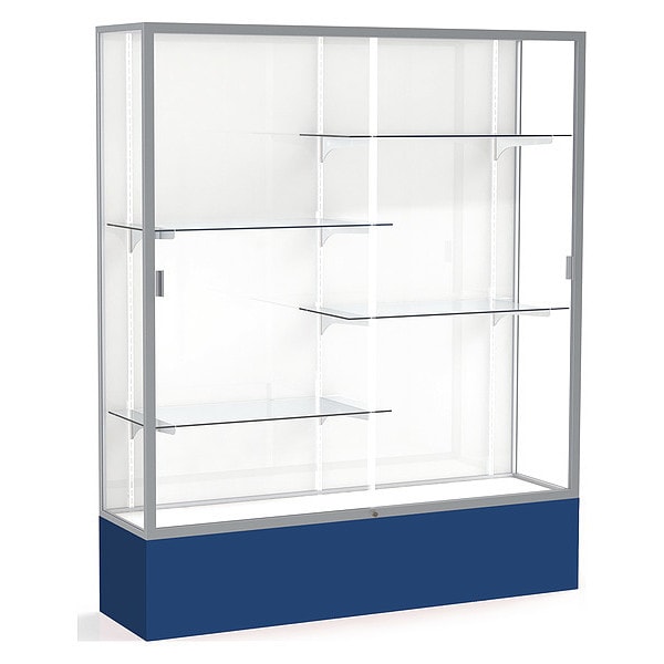 Spirit Floor Display Case 60x72x16, White, Satin