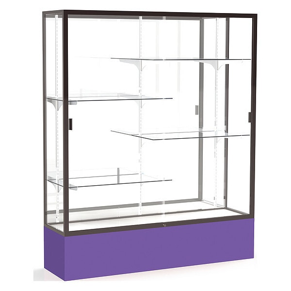Spirit Floor Display Case 60x72x16, Mirror, Bronze