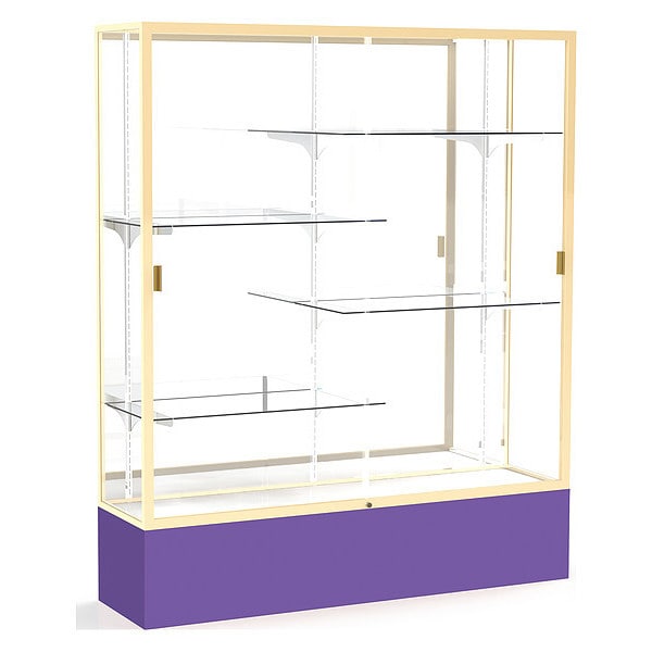 Spirit Floor Display Case 60x72x16, Mirror, Champange