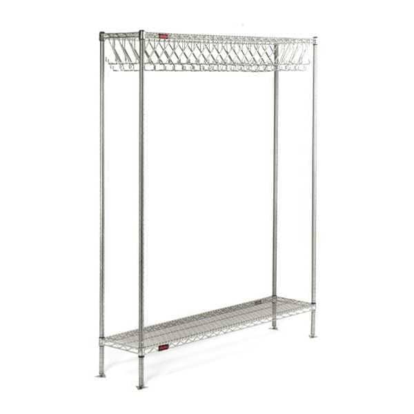 Freestanding Gowning Rack, CRM, 14"Wx60"L