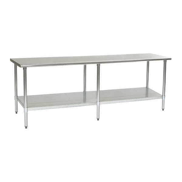Table, SS Legs/Shelf, Deluxe, 24"Wx96"L