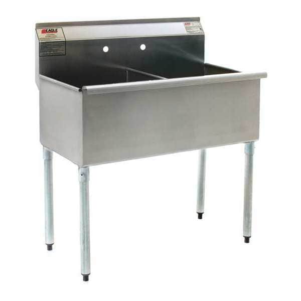 22" W x 37-3/8" L x 38-7/8" H, 16 ga. 304 Stainless Steel