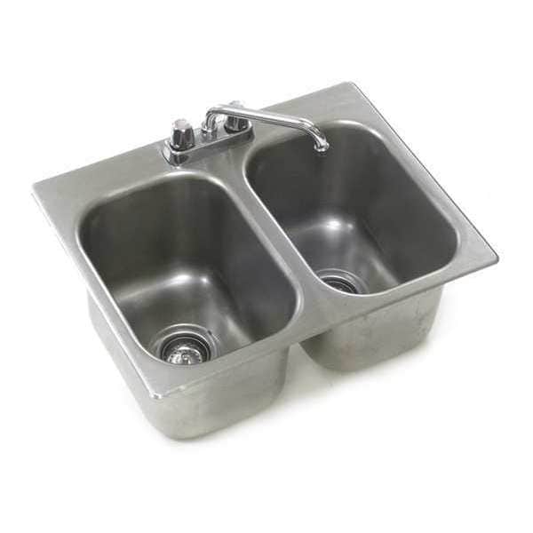 Drop-In Sink, Double, 14" x 10" x 9.5"