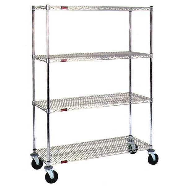Stem Caster Cart, Eaglebrite, 24"W x 48"L, Caster Type: Swivel