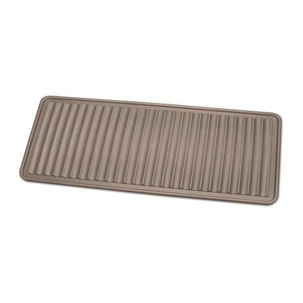 Boot Tray Mat, Tan, 16" W, 36" L, 1/2" Thick, Rubber