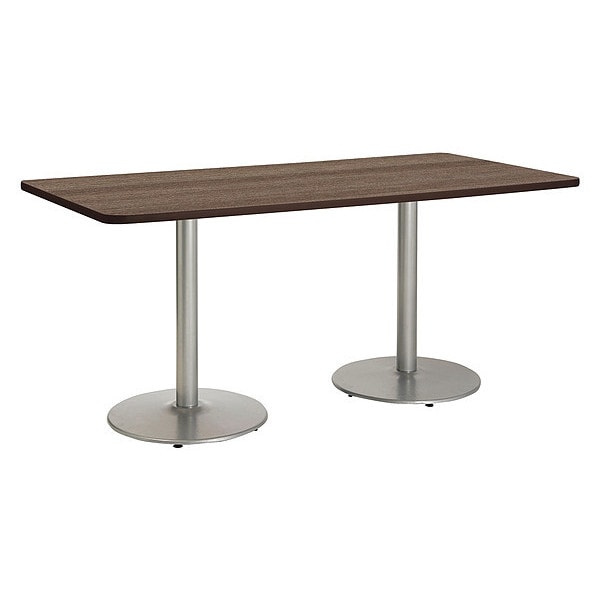 Rectangle 96 W, 42 L, 36 H, High Pressure Laminate Top, Studio Teak