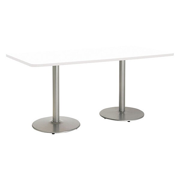 Rectangle 96 W, 42 L, 36 H, High Pressure Laminate Top, Designer White