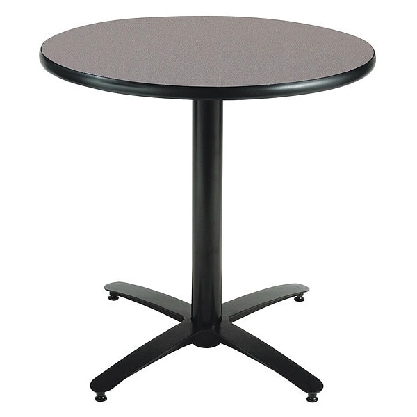 Round Bistro Table, 42" W, 29" (Cafe Height) H, HPL Top, Graphite Nebula