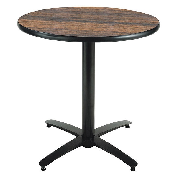 Round Bistro Table, 42" W, 29" (Cafe Height) H, HPL Top, Walnut