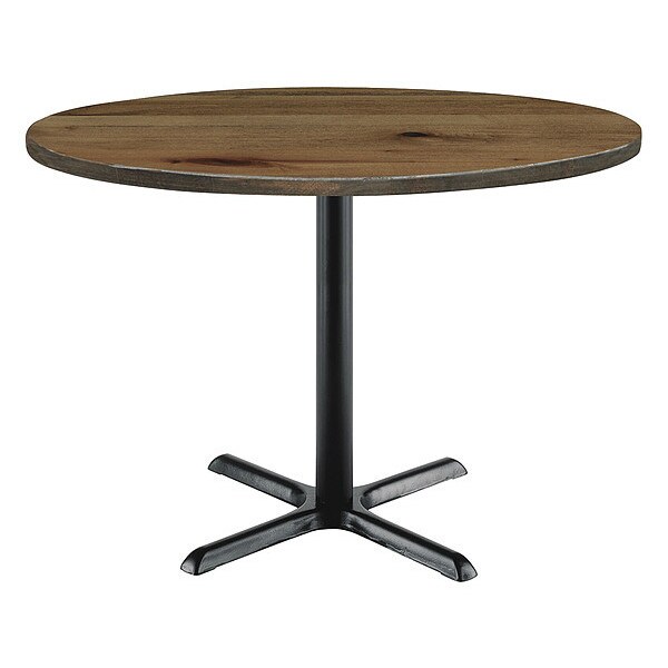 Round Urban Loft Table, Natural, 42"Dx29"H, 42" W, 29" (Cafe Height) H, Wood Top, Natural