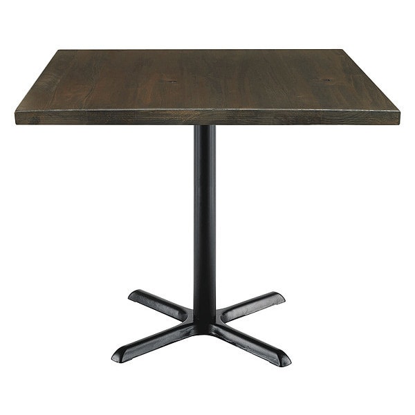 Square Urban Loft Table, Espresso, 42"x42"x29", 42" W, 42" L, 29" (Cafe Height) H, Wood Top, Espresso