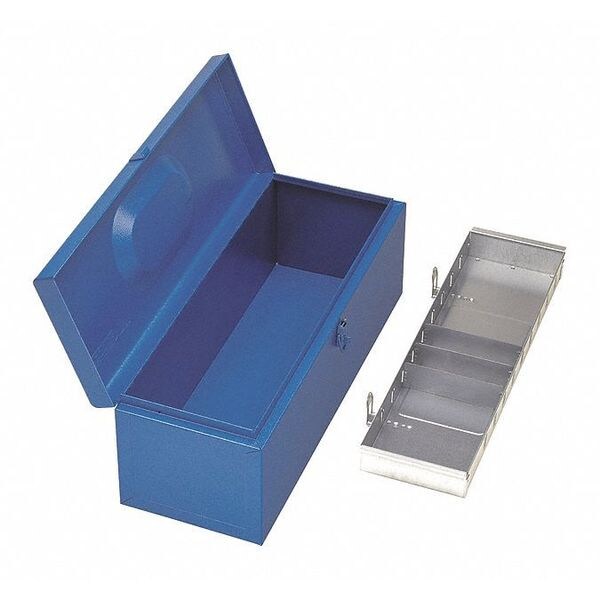Tool Box, Sheet Steel, Blue, 25 in W x 9 in D x 9 in H