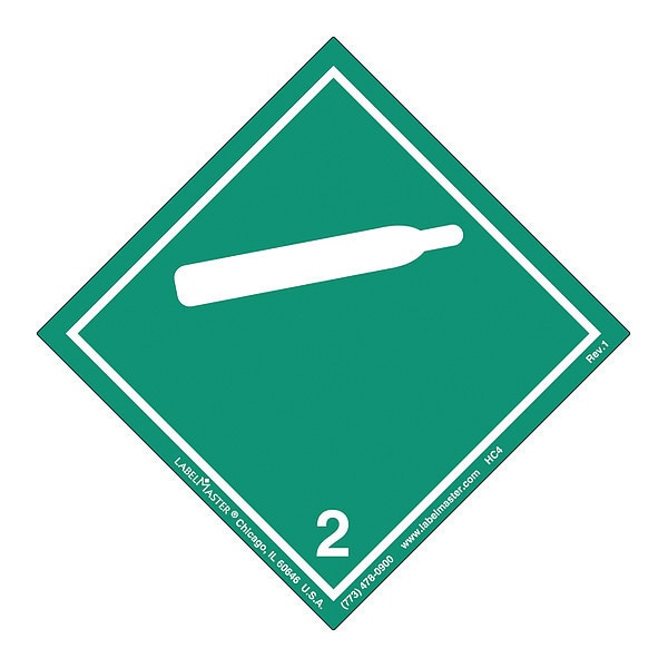 Non-Flammable Gas Label, Inter, PK500