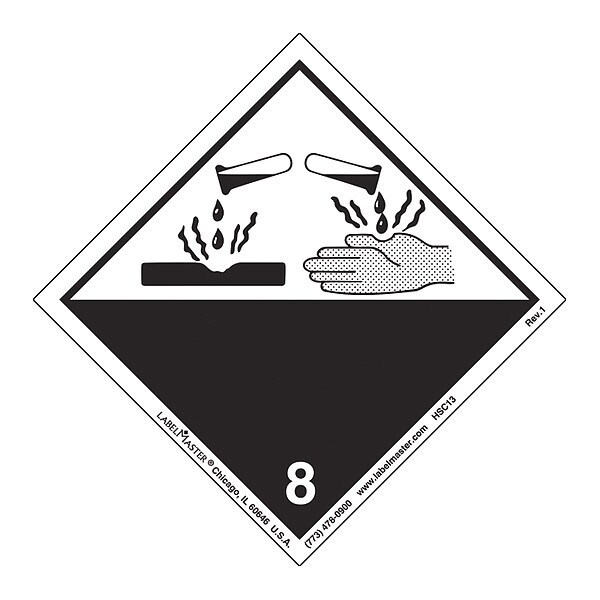 Corrosive Label, International, PK500