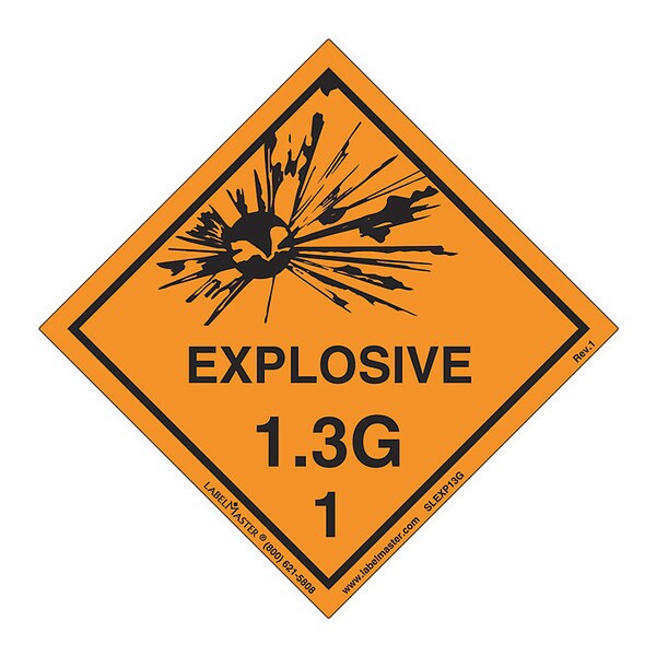 Explosive 1.3 G Label, Vinyl, PK500