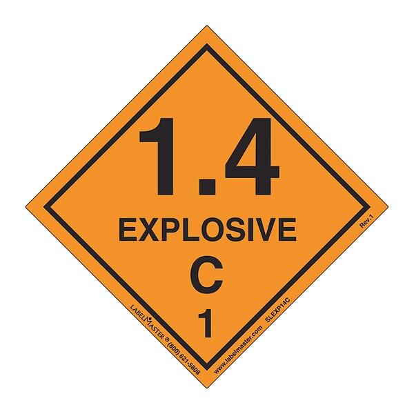 Explosive 1.4 C Label, Vinyl, PK500