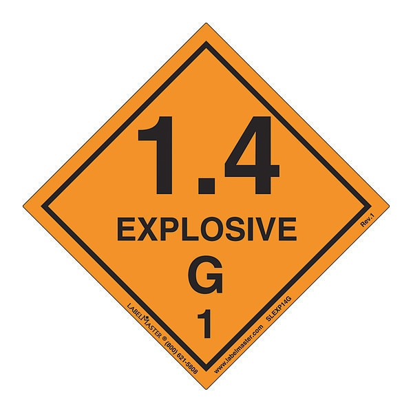 Explosive 1.4 G Label, Vinyl, PK500