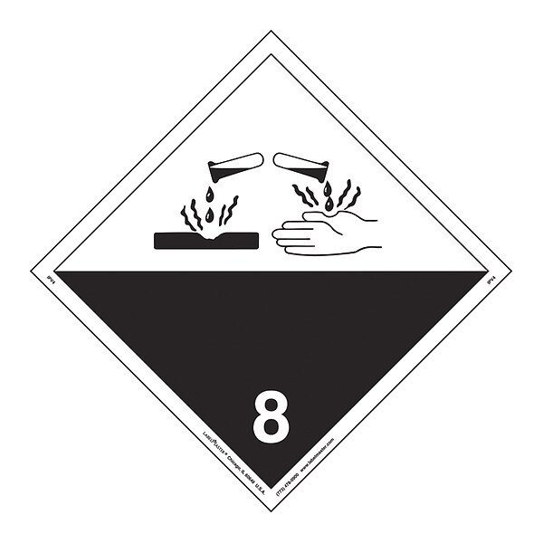 Corrosive Placard, International, PK25