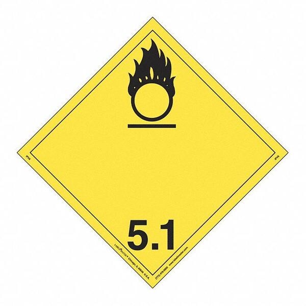 Oxidizer Placard, International, PK25